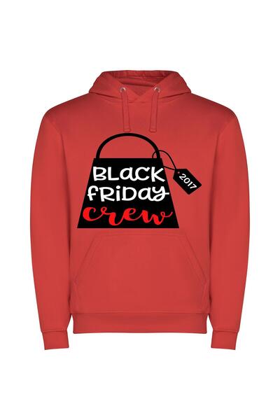 iLovePrints Black Friday Elite Φούτερ με κουκούλα σε χρώμα Κόκκινο