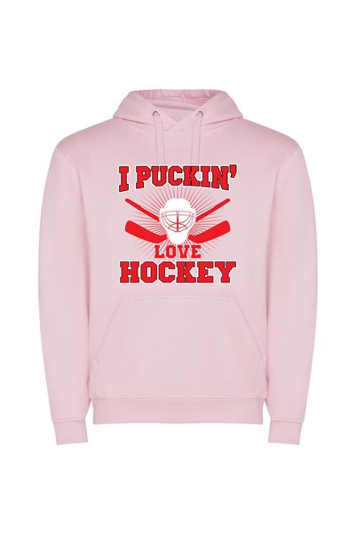 iLovePrints Slick Puckin' Love Φούτερ με κουκούλα σε χρώμα Ροζ