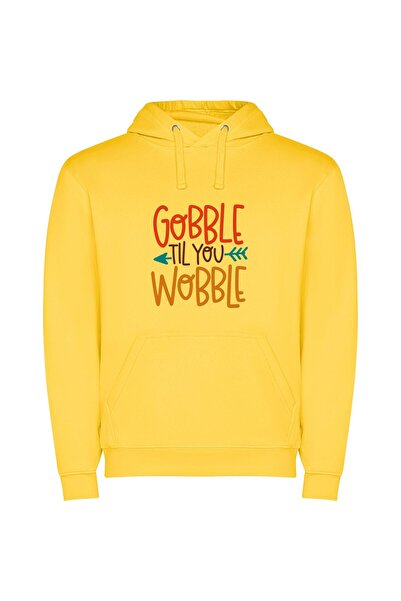 iLovePrints Gooey Gobble Mobie Φούτερ με κουκούλα σε χρώμα Κίτρινο