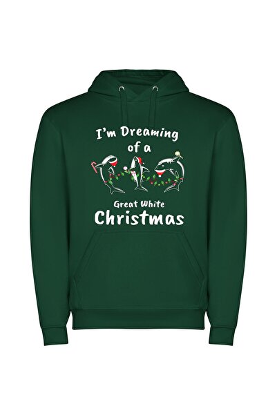 iLovePrints White Christmas Coloring Delights Φούτερ με κουκούλα σε χρώμα Πρά...