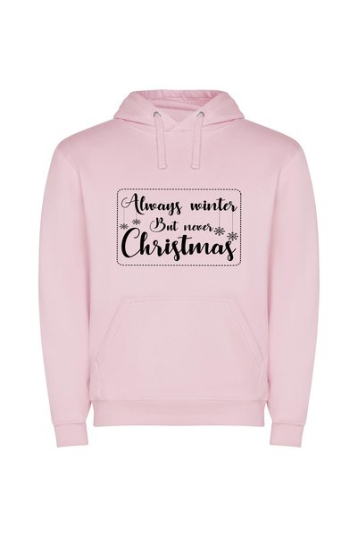 iLovePrints Eternal Winter Wonderland Φούτερ με κουκούλα σε χρώμα Ροζ