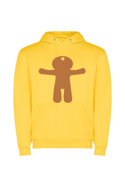 iLovePrints Enchanted Brown Teddy Delight Φούτερ με κουκούλα σε χρώμα Κίτρινο