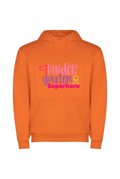 iLovePrints Next-Gen Superhero Showcase Φούτερ με κουκούλα σε χρώμα Πορτοκαλί