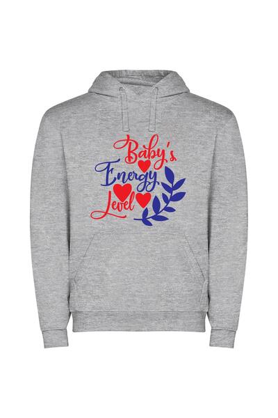 iLovePrints Energetic Blend of Colors Φούτερ με κουκούλα σε χρώμα Γκρι