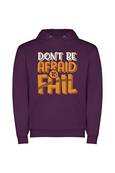 iLovePrints Fearless Adobe Illustrator Prints Φούτερ με κουκούλα σε χρώμα Μωβ