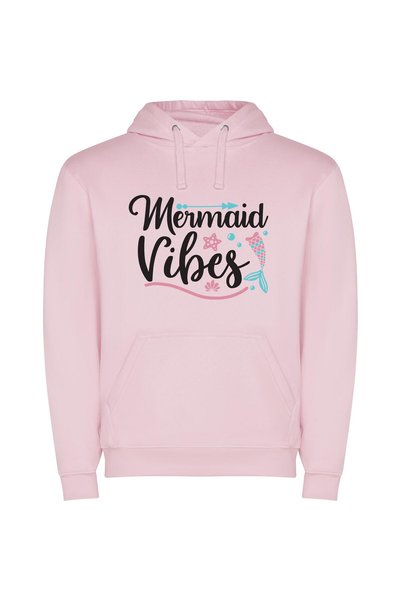 iLovePrints Enchanting Mermaid Vibes Φούτερ με κουκούλα σε χρώμα Ροζ