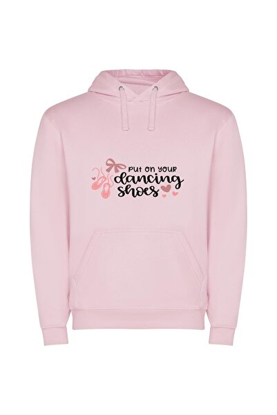 iLovePrints Dancing Delights: Cute Shoes! Φούτερ με κουκούλα σε χρώμα Ροζ