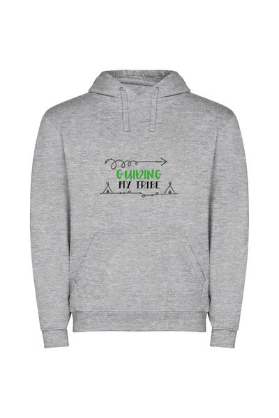 iLovePrints Sunrise Tribe Guide Φούτερ με κουκούλα σε χρώμα Γκρι