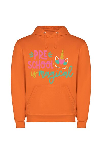 iLovePrints Magic School Dream Φούτερ με κουκούλα σε χρώμα Πορτοκαλί