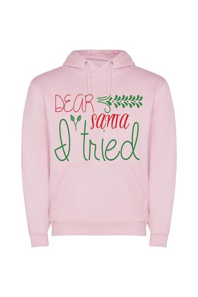 iLovePrints Santa's Gift of Ideas Φούτερ με κουκούλα σε χρώμα Ροζ