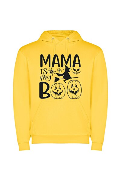 iLovePrints Mama's Boo: Spooktacular Pumpkins! Φούτερ με κουκούλα σε χρώμα Κί...