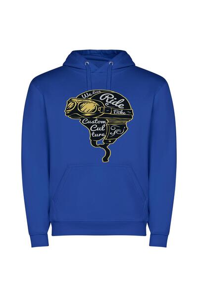iLovePrints Worded Masterpiece Motorcycle Helmet Φούτερ με κουκούλα σε χρώμα ...
