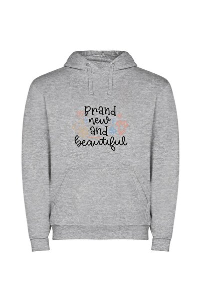 iLovePrints Brand New & Beautiful Φούτερ με κουκούλα σε χρώμα Γκρι