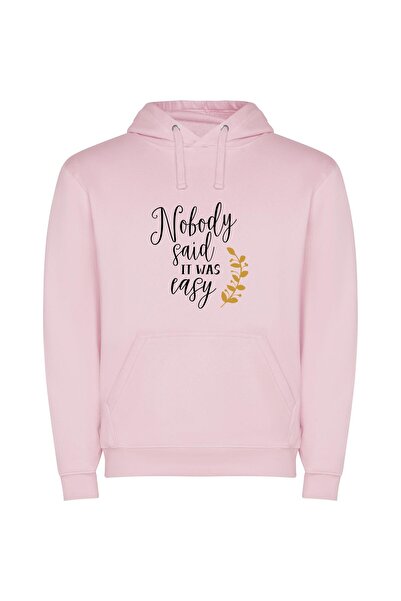 iLovePrints Ethereal Script Masterpiece Φούτερ με κουκούλα σε χρώμα Ροζ