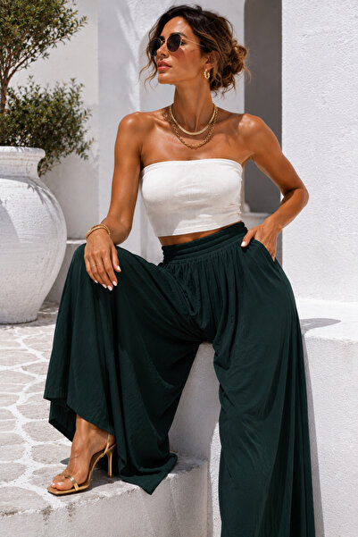 Rich Women's Dark Green Loose Pants