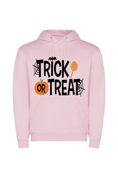 iLovePrints Pumpkin Illusions: A Halloween Link Φούτερ με κουκούλα σε χρώμα Ροζ