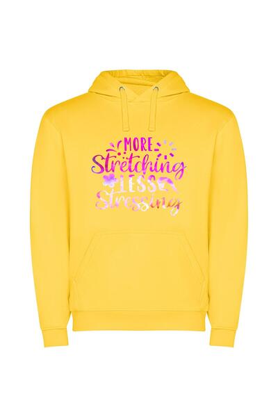iLovePrints Serenity in Stretching Φούτερ με κουκούλα σε χρώμα Κίτρινο