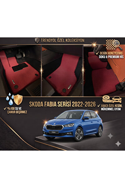 8D OTO PASPASI SKODA FABİA SERİSİ 2022 - 2026 PREMİUM ARACA ÖZEL EVA PASPAS T...