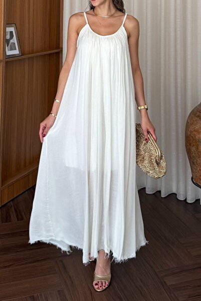 Suziş Cuffed Collar Lininged Strappy Dress 3173