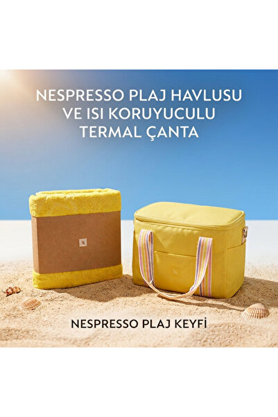 Nespresso Yuzu Style Beach Towel and Cooler Bag
