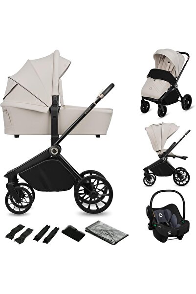 Lionelo Mika Plus 3-in-1 Pushchair with Carrycot Seat & Car Seat i-Size | Off...