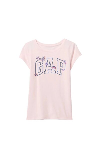 GAP Kids Gap Girls' Butterfly Print Detailed T-Shirt Multicolor