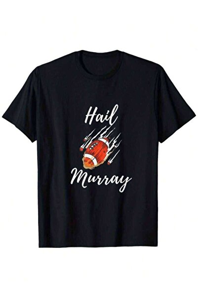 LİNA06 تي شيرت قطني مطبوع عليه "Hail Murray" للرجال والنساء - تي شيرت أسود لل...