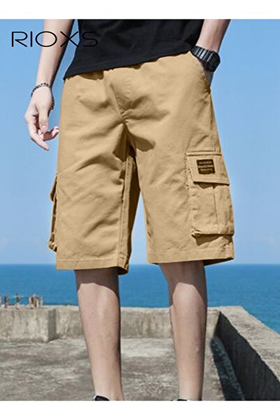 RIOXS Men's Cargo Shorts, Outdoor Quick-Drying Wide Leg Sports Shorts, Loose ...