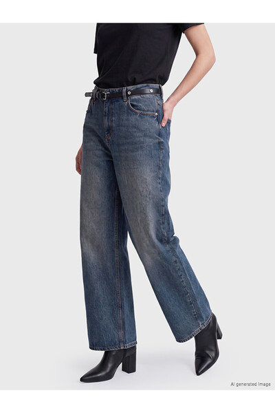 LC Waikiki LCW Jeans İndigo Wideleg Kadın Jean Pantolon
