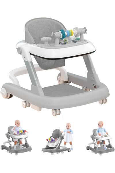Arabest 3-in-1 Baby Walker,Activity Center,Bouncer,Rocker,Music,Push Walker,D...