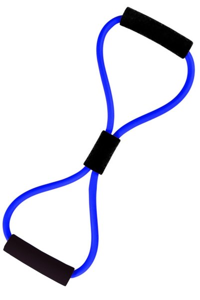 sanal trend Blue Pilates Resistance Rubber Band Rope Body Shaping Butterfly Resistance Rubber Band Power Rubber Band 1 Piece
