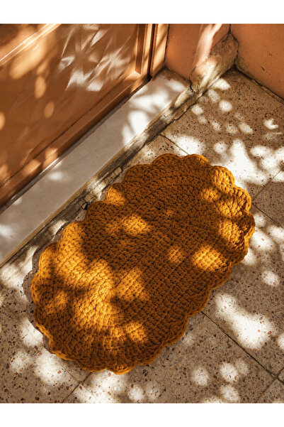 mymomsstitch Hardal/Bronz, Kapı Önü Paspası ,Banyo Paspası ,Paspas ,Mutfak Pa...
