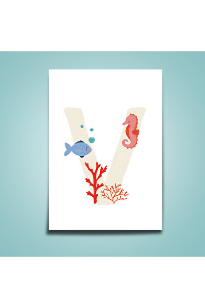 Deniz Temalı P Harfi Poster
