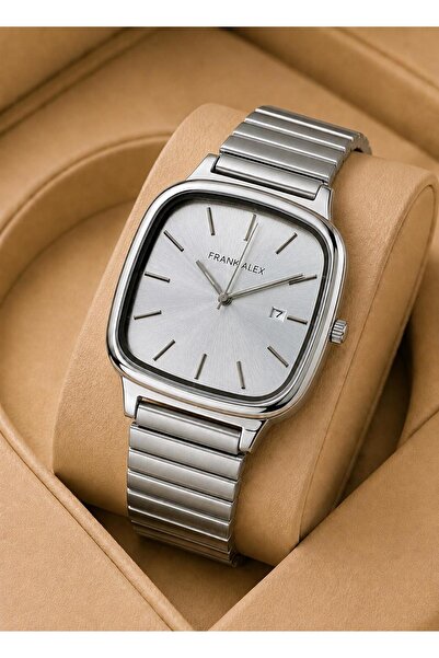 Frank Alex Men's Wristwatch with Steel Strap with 2 Years Warranty for Groom ...