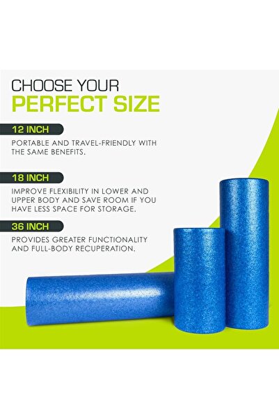 ProSource بكرات رغوية عالية الكثافة من ProsourceFit بطول 12 بوصة، أداة تدليك ...