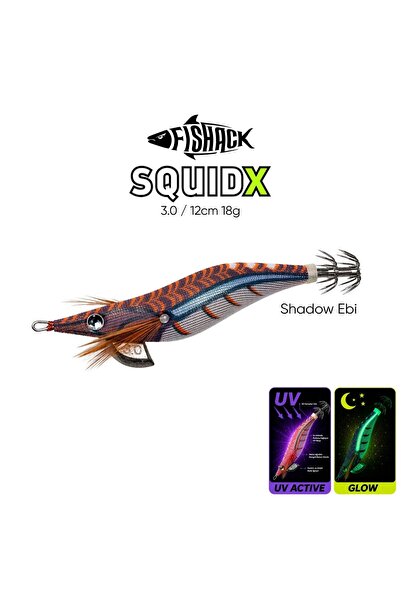 Fishack Kalamar Zokası - SquidX - Glow Body - #3.0 18g 120mm