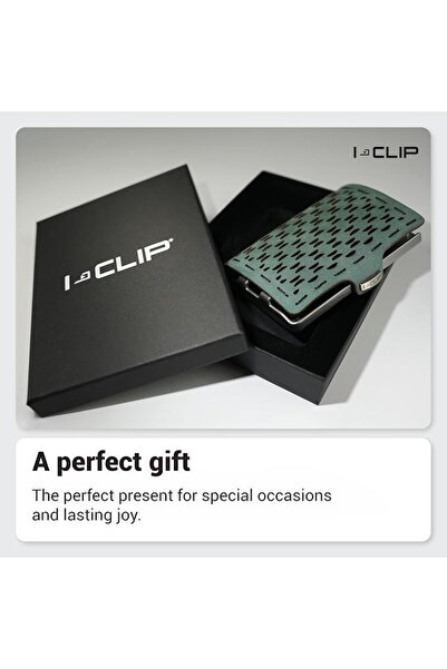 I Clip محفظة جلدية نحيفة أصلية من I-CLIP مع جيب للعملات المعدنية ومشبك للنقود...