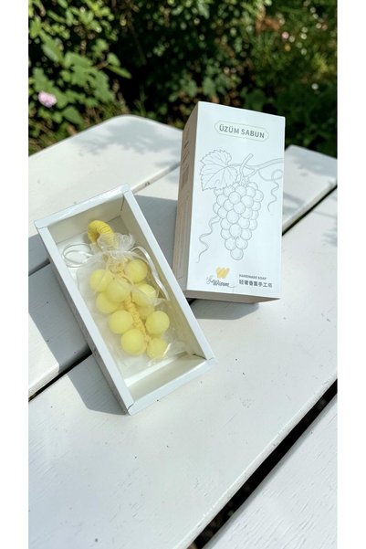 ASEL PLAST Sari Grape Shaped Scented Decorative Soap |   Natural Ingredient Scented Hanging Soap - Salkım Hanging Soap