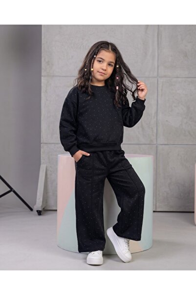 Ege Bebek طقم بنطلون وقميص للفتيات من Stone Winter 3 Threaded Shawron، مناسب ...