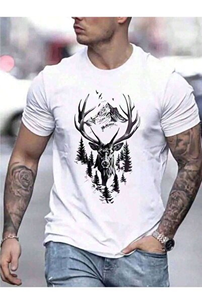 25W Men'S Casual Short-Sleeve Street Style T-Shirt With Prints, Available In ...