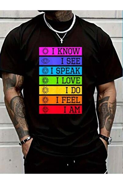4CR 100% Cotton Namaste Yoga Meditation 7 Chakras Spiritual T-Shirt Casual Sh...