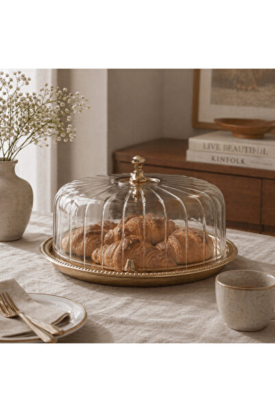 Roots Furniture حامل كيك مع غطاء
