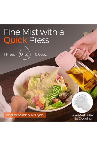 GENERAL زجاجة توزيع زيت الزيتون للمطبخ من ياراميت، بخاخ زيت 2 في 1 للطهي، سعة...