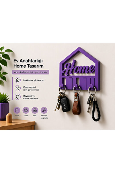 farist Stylish Home Keychain Hanger |   Decorative 3D Printing Wall Key Organ...