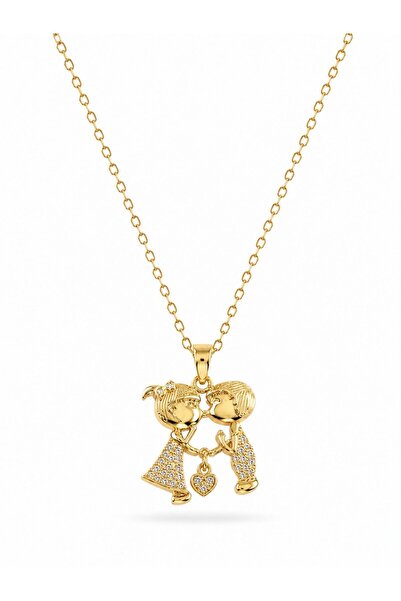 serelya 316L Steel Chain Gold Color Boy Girl Model Women's Necklace