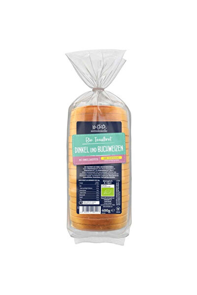 Sottolestelle Pâine toast bio cu grau negru și spelt, cu aluat natural 400 g