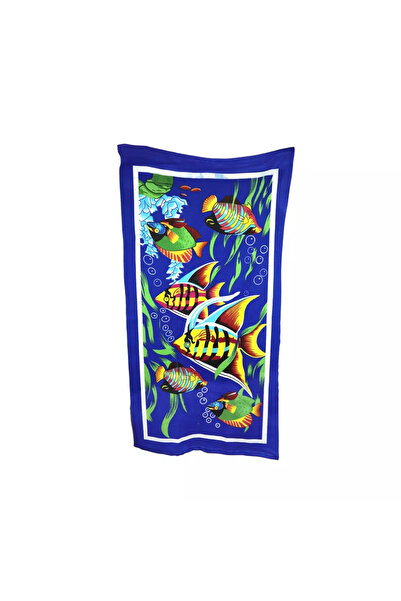 Magrot Prosop de plajă 150x70 cm, Model pește, Microfibră absorbantă, Densita...