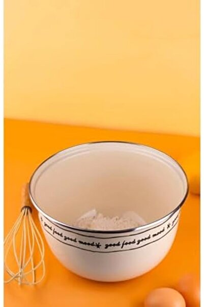 Yıldızan Pazarnet Ti̇caret Mood Enamel Mixing and Salad Bowl 24cm 4 Liters (C...