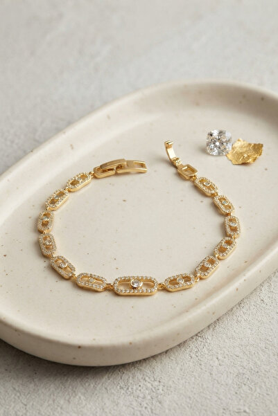 OGHAMAY Gold Color Zircon Stone Messika Model Bracelet