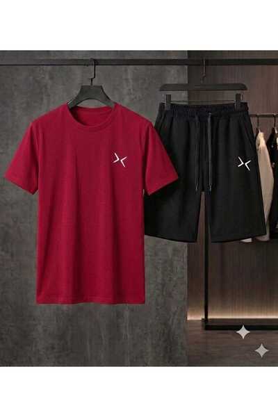 CLOTHES33 تي شيرت وشورت من قطعتين، مزيج رقيق صيفي مقاوم للعرق، مطبوع، للنساء/...